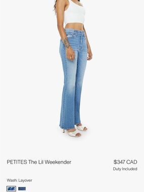 MOTHER Light Blue High-Rise Flare Jeans